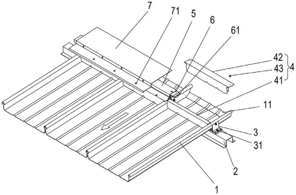 一种装配式金属屋面屋脊加强节点结构的制作方法