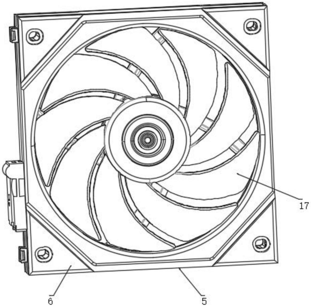 一种高速扇叶转动且圆形液晶显示屏保持静止的散热风扇的制作方法