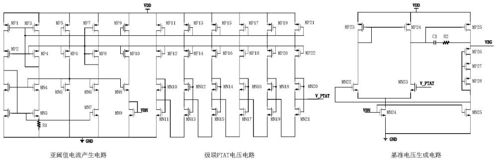 一种全CMOS结构的低功耗亚阈值带隙基准电路