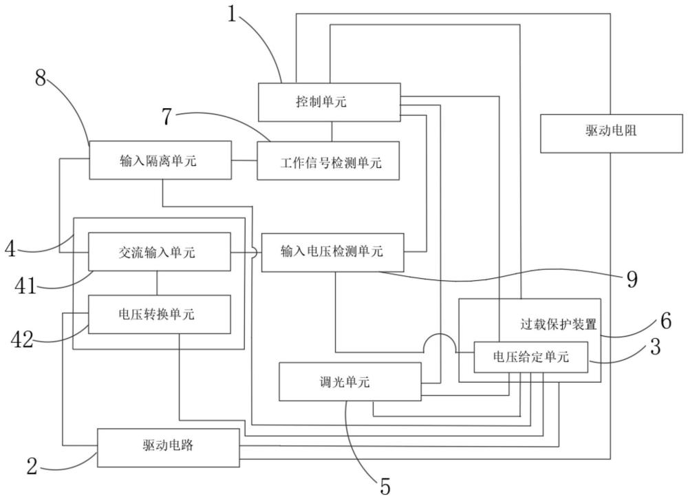 一种过载保护装置及调光电源的制作方法