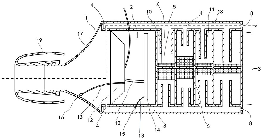 一种带有声学超材料结构的通风降噪耳机