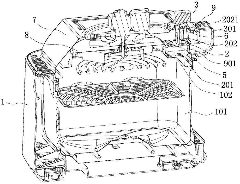 一种用于空气炸锅的湿度调节装置的制作方法