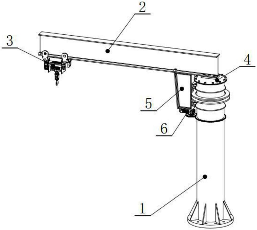 单臂立柱旋转式起重机的制作方法