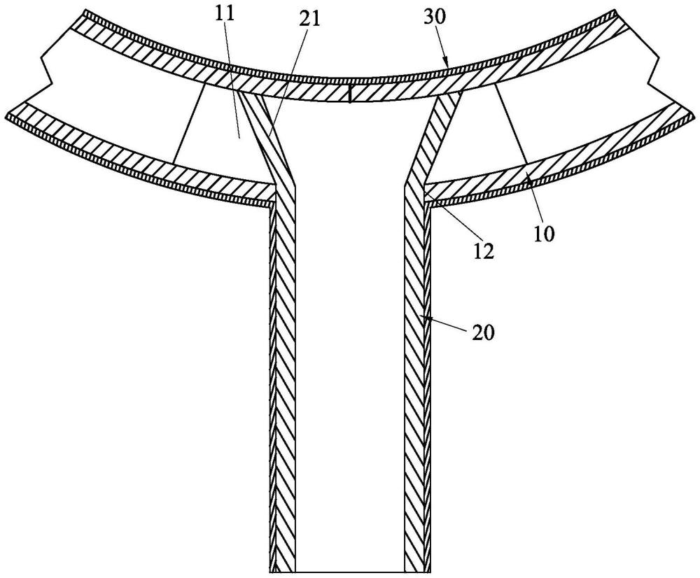 拍框与中管的防脱连接结构的制作方法