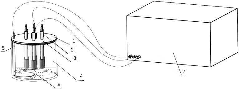 一种用于腐蚀电化学测试的三电极装置