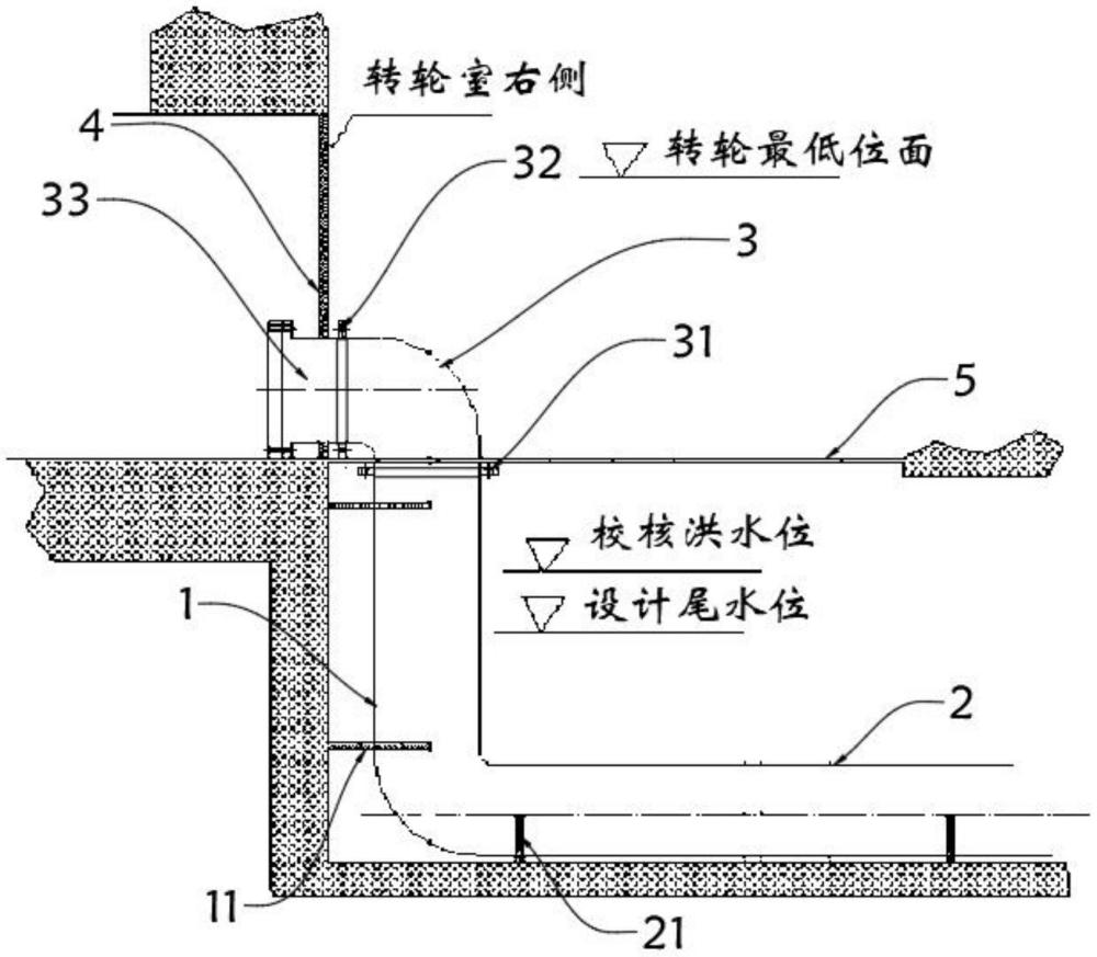 一种基于冲击式水轮机的水淹厂房排水系统的制作方法