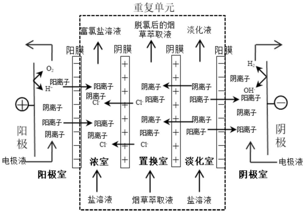 一种通过置换电渗析装置调控再造烟叶燃烧性能的方法与流程