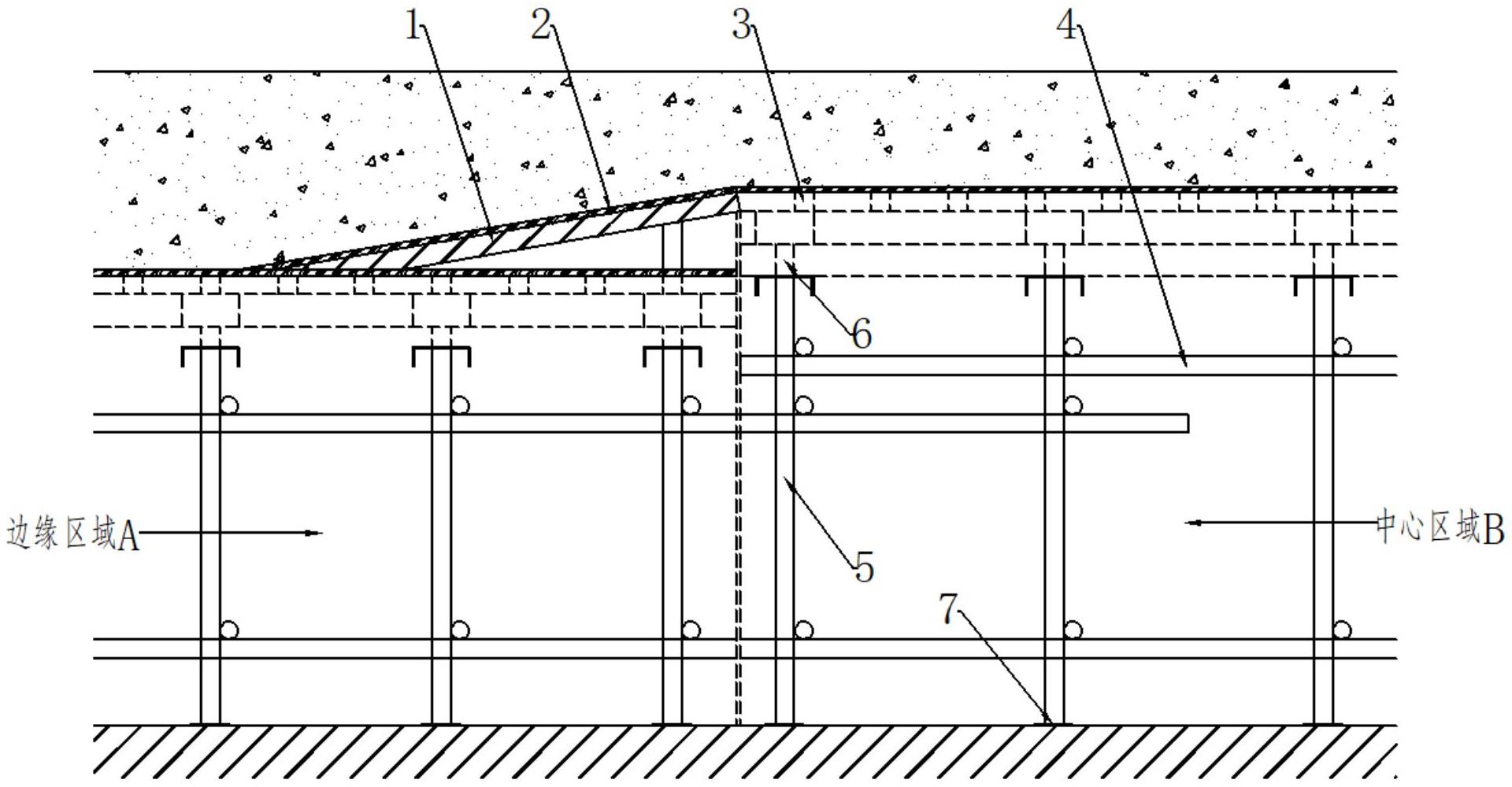 大体积承台变截面处支撑架模板搭设结构的制作方法