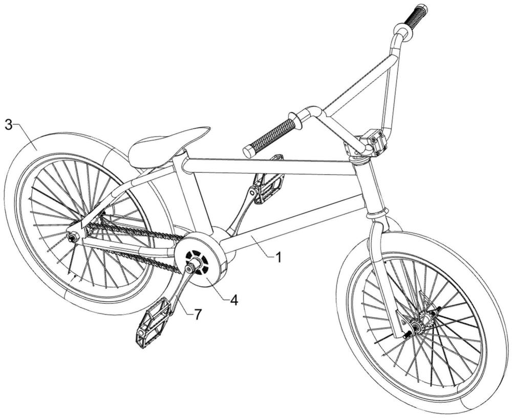 一种高稳定性的中置电机电助力山地自行车的制作方法