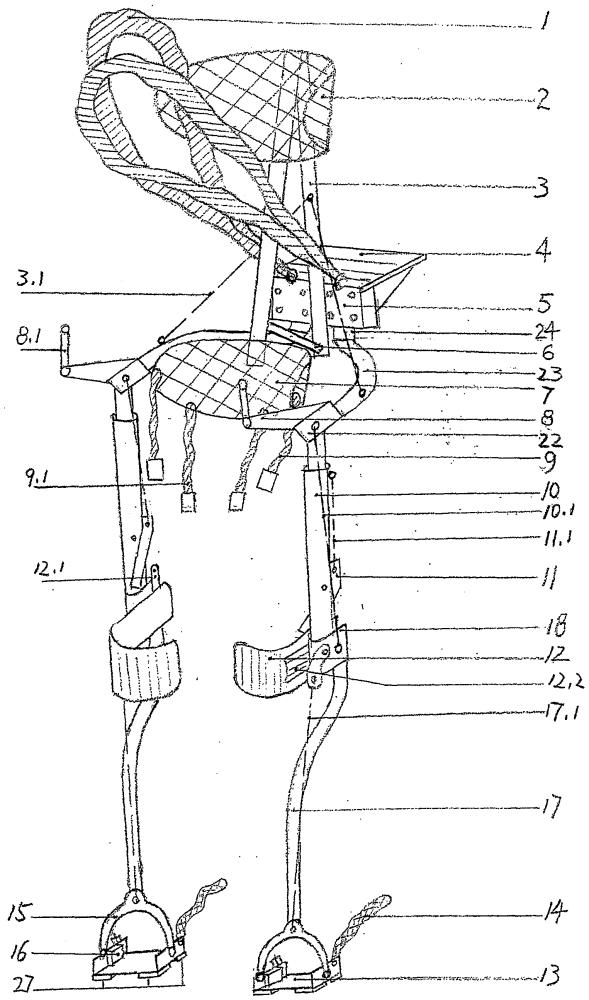 随动步行负重外骨骼的制作方法