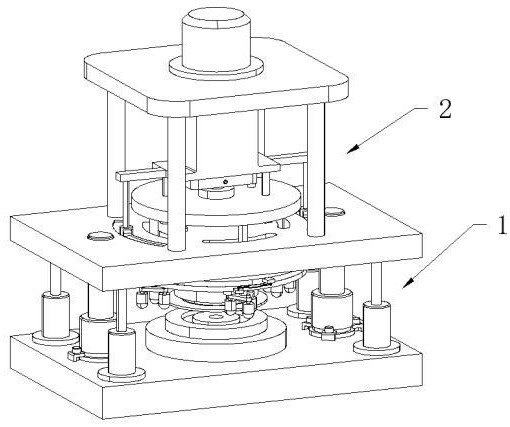 一种金属桶盖卷边冲压装置及冲压方法与流程