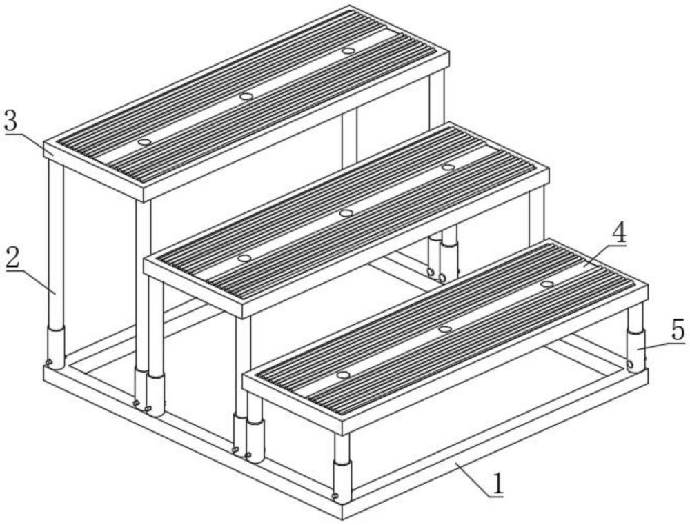 一种可拆卸组装的钢结构升降舞台台阶的制作方法