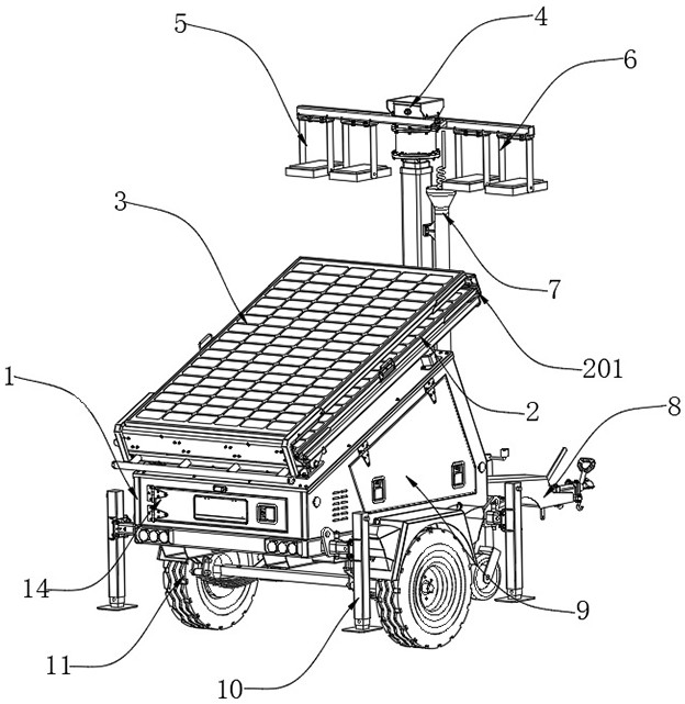一种太阳能照明拖车的制作方法