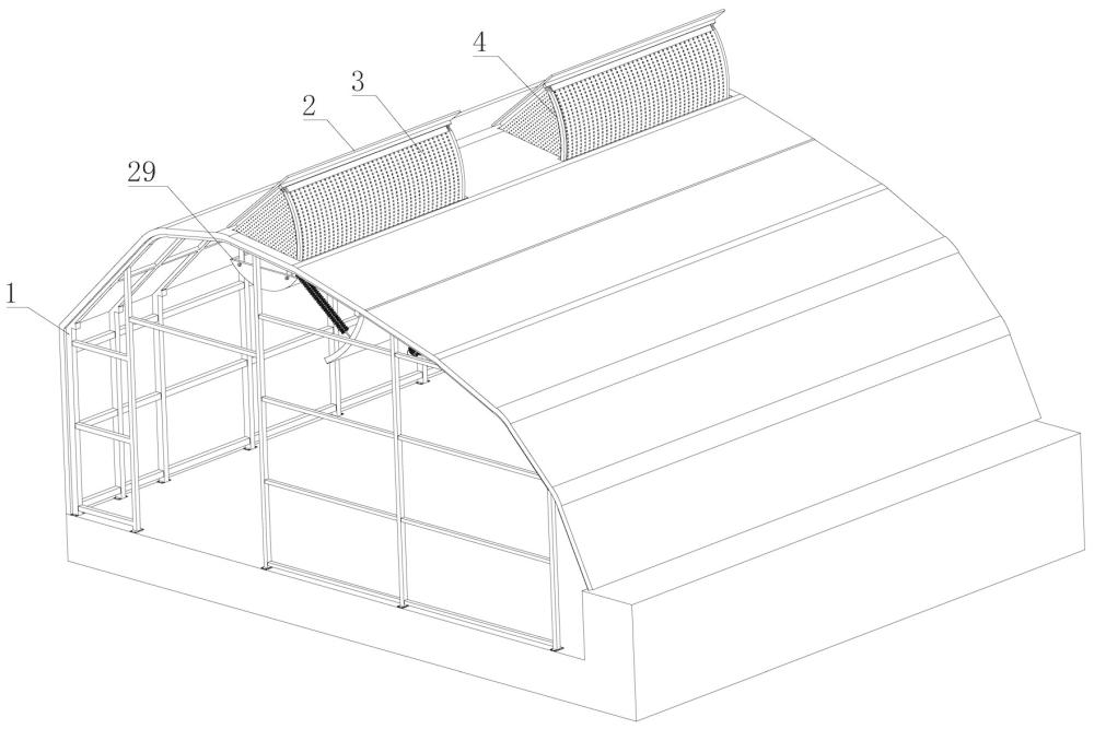 一种方便开合、清洁的自动化温室大棚顶窗结构的制作方法