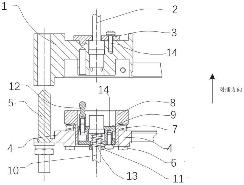 一种光纤接触件固定结构、板间盲插连接器及连接器组件的制作方法