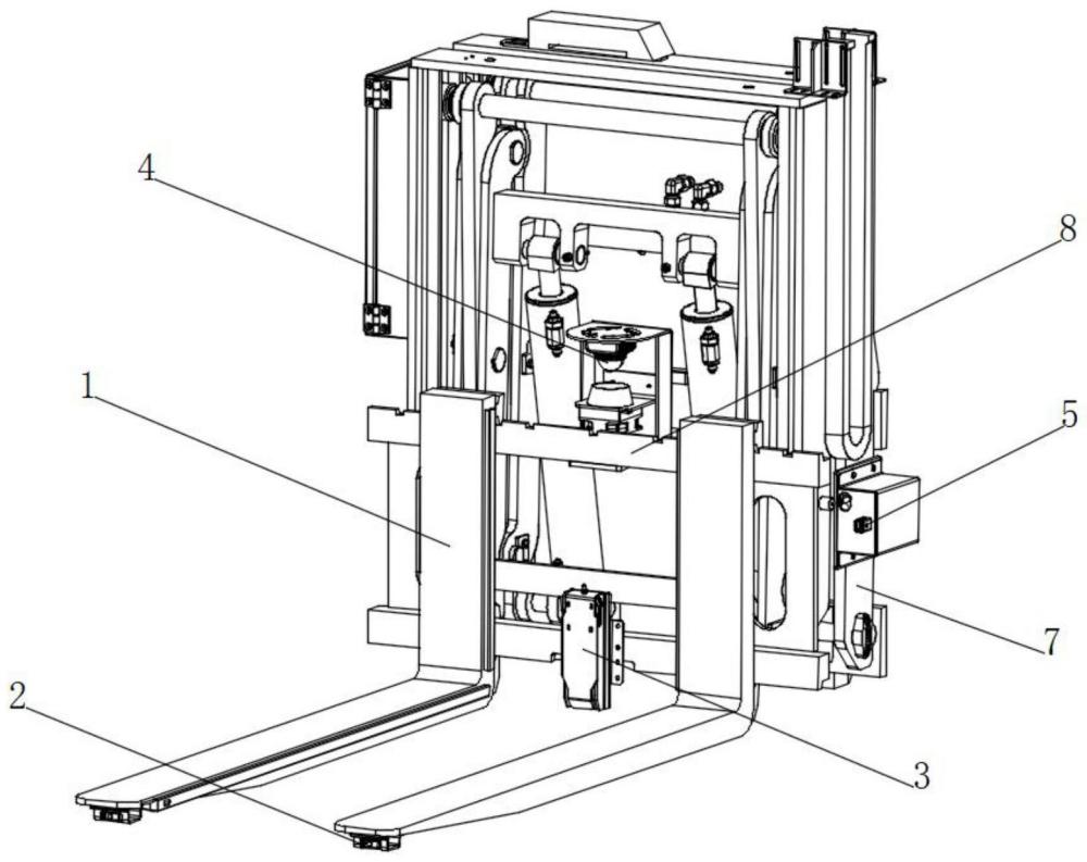 一种冷库用叉车剪刀叉前端传感器的布置方法与流程