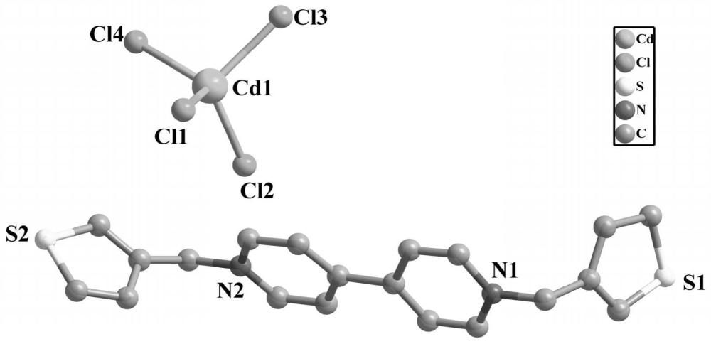 基于紫精镉配合物晶态材料、制备方法及其应用