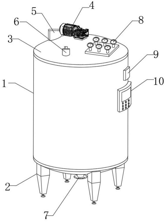 一种润滑油调和罐的温度监控装置的制作方法