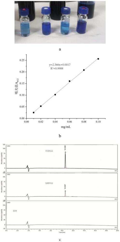 一种利用谷氨酸棒杆菌生产新型染料谷蓝的方法及其应用