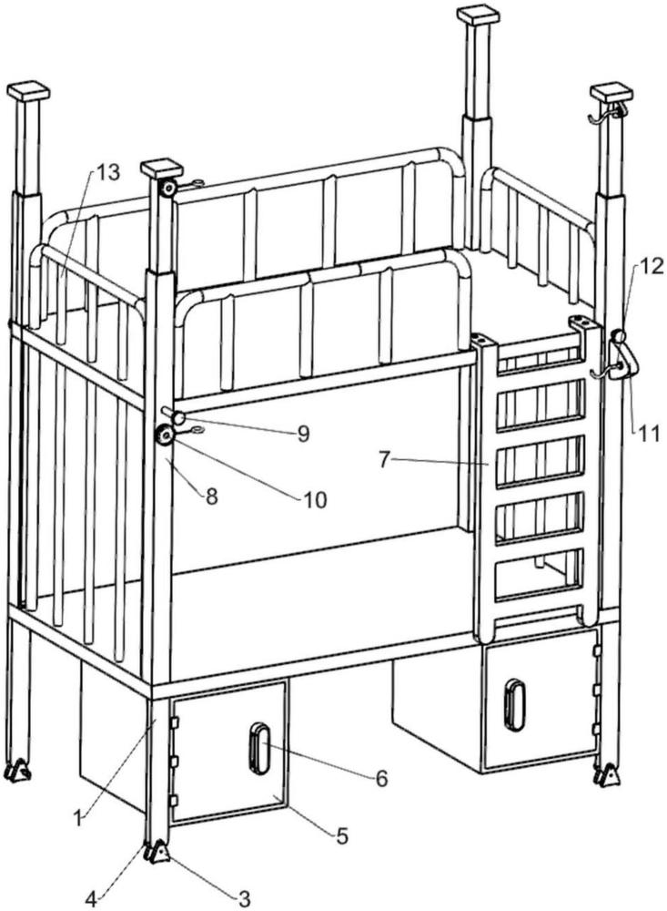 一种便于整理用移动架子床的制作方法