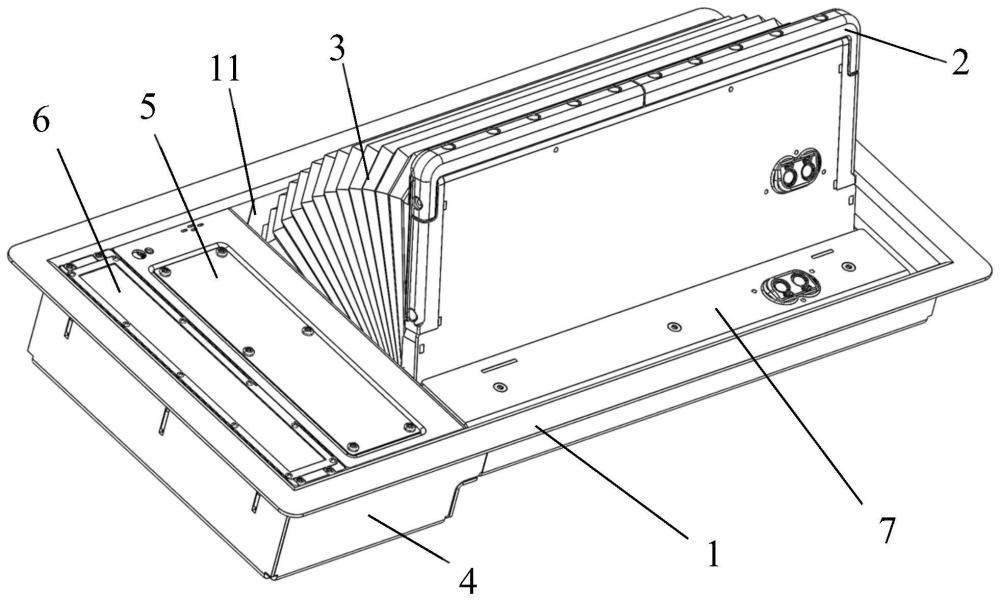 一种带手风琴式折叠板的平板车位锁的制作方法