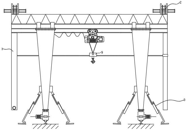 一种门式起重机的防风装置及防风方法与流程