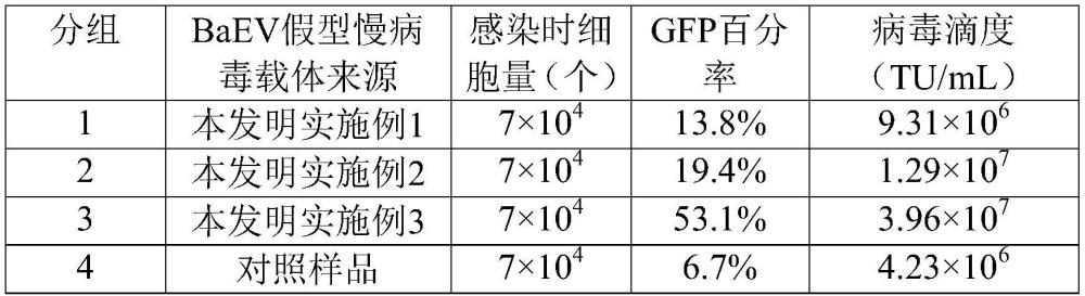 一种高滴度BaEV假型慢病毒载体及其制备方法与流程