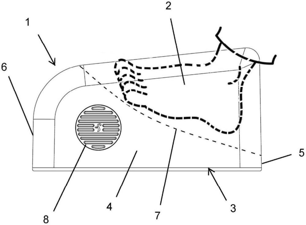 用于干燥脚和/或鞋的装置的制作方法