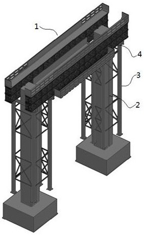 跨既有线门式墩盖梁施工方法与流程