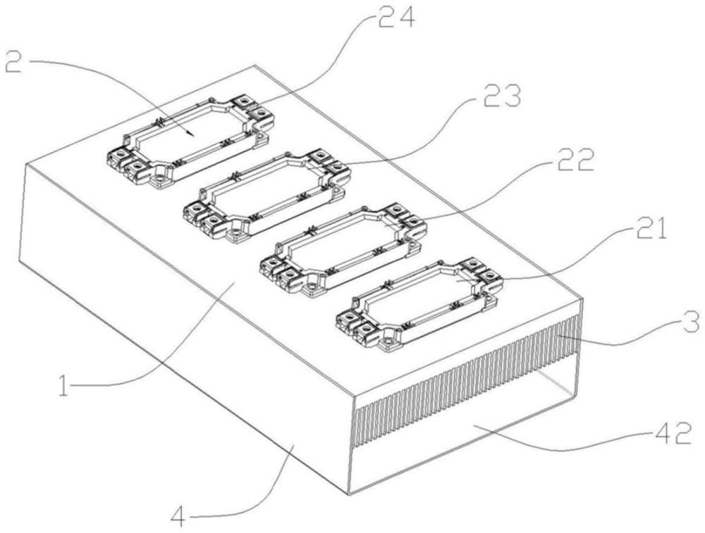 一种多IGBT模块并联的均匀散热装置和方法与流程