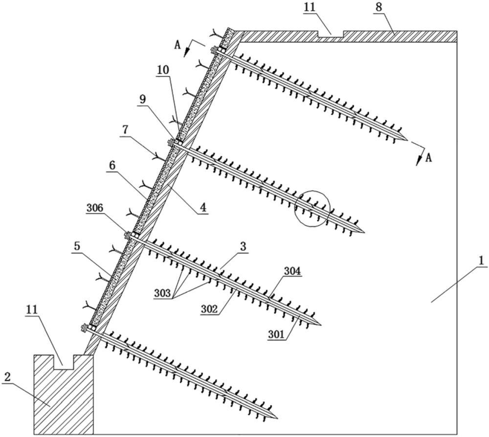 一种岩土工程边坡加固结构及其构建方法与流程