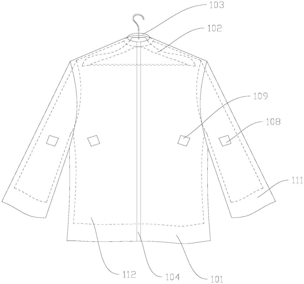 一种用于上衣的服装包装袋的制作方法