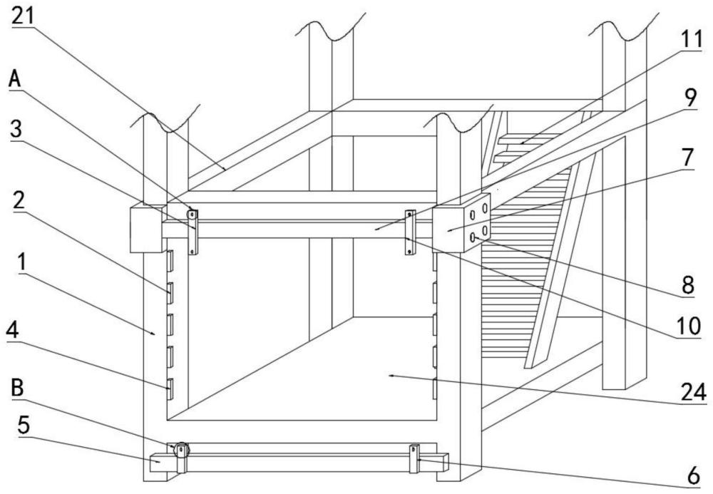 一种便于安装的铝制梯子安全门的制作方法