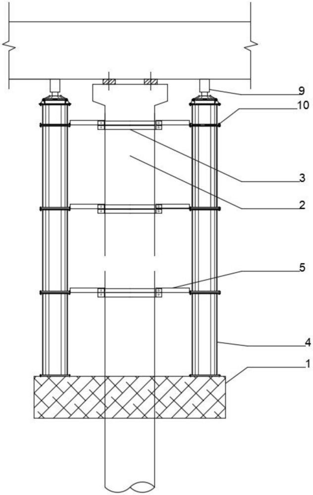 一种依附于桥梁墩柱的顶升用支撑装置的制作方法