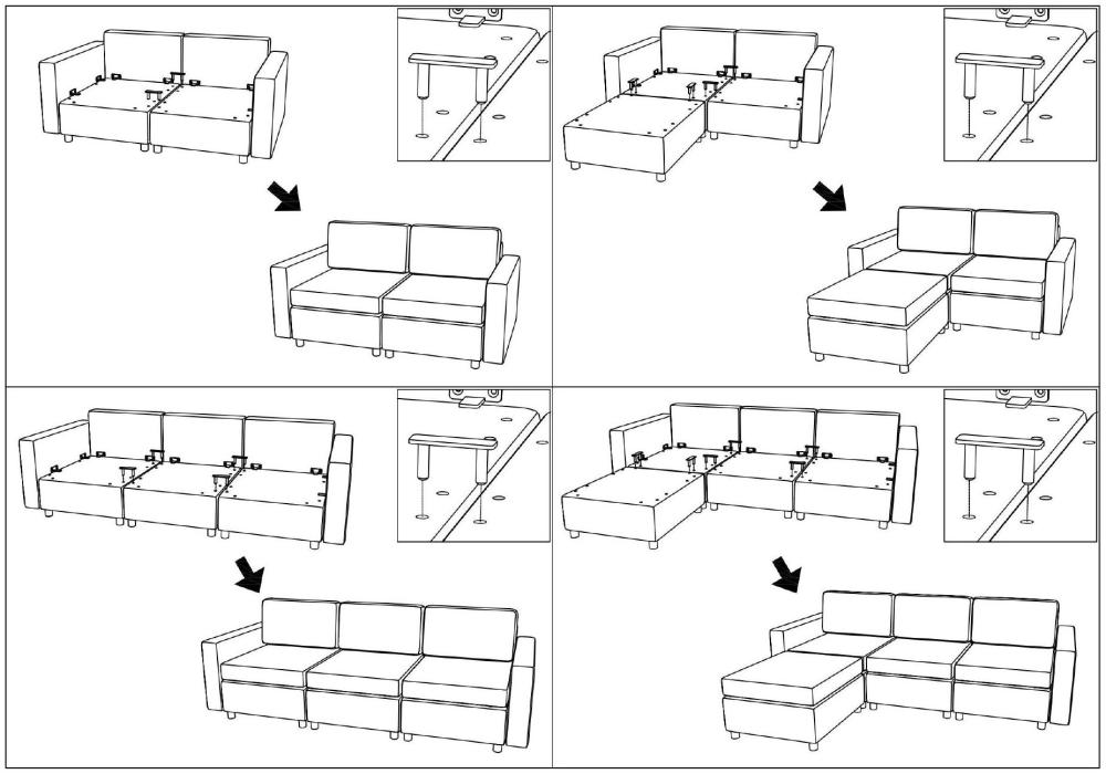 一种组装式沙发的制作方法