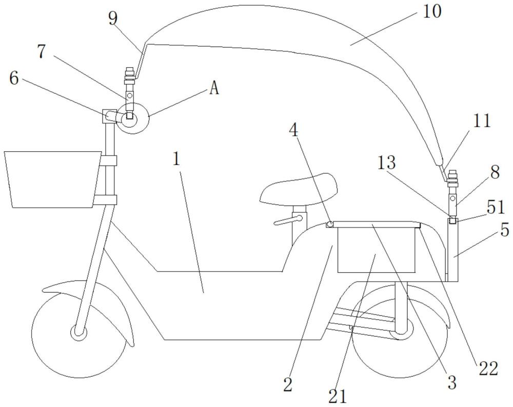 一種便于遮雨的電動(dòng)自行車的制作方法