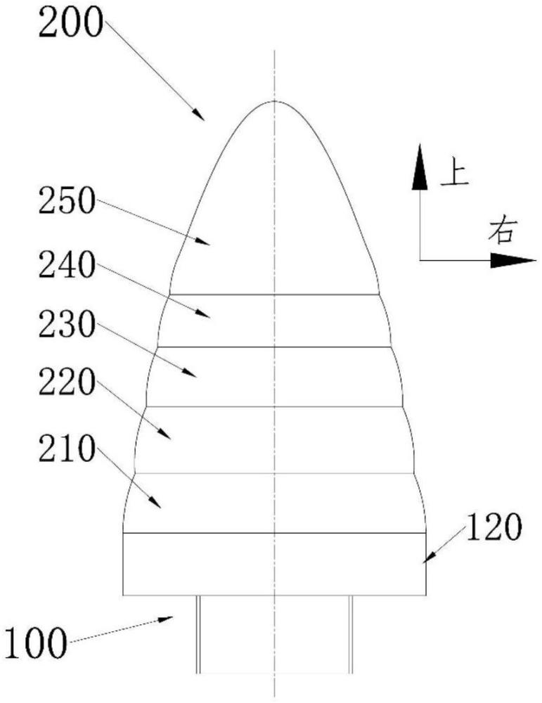 一種多段式的柔順偏轉(zhuǎn)仿生彈頭