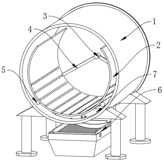 一種滾筒拋丸機(jī)筒狀篩分結(jié)構(gòu)的制作方法