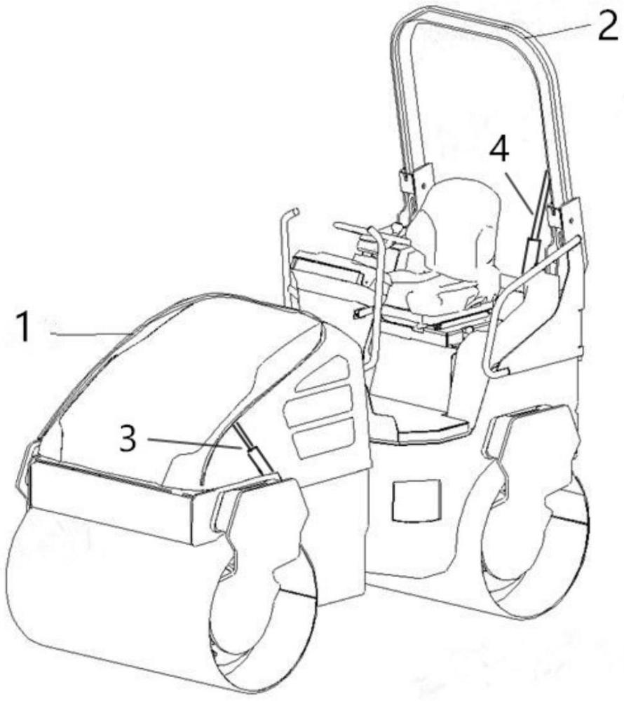 一種具有自助洗車除塵功能的噴灑裝置及壓路機的制作方法