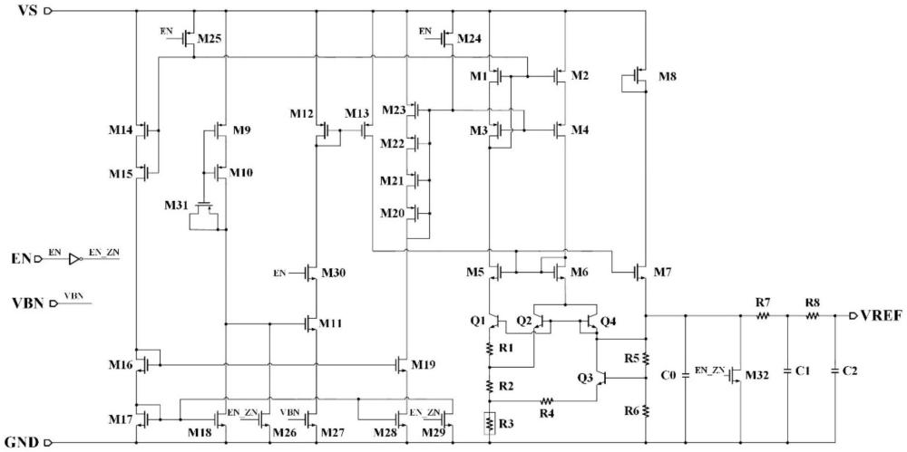 一種寬輸入電壓范圍低溫漂帶隙基準(zhǔn)電路的制作方法