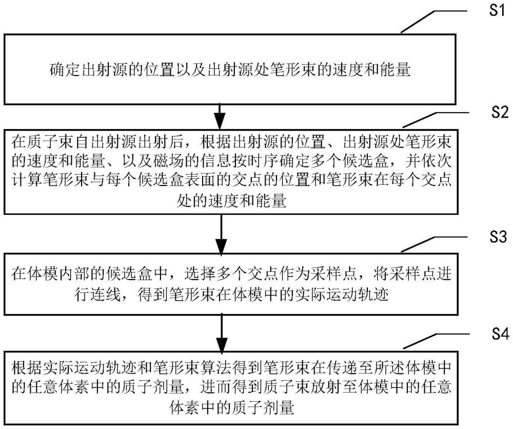 一種磁場中質子放射劑量的計算方法