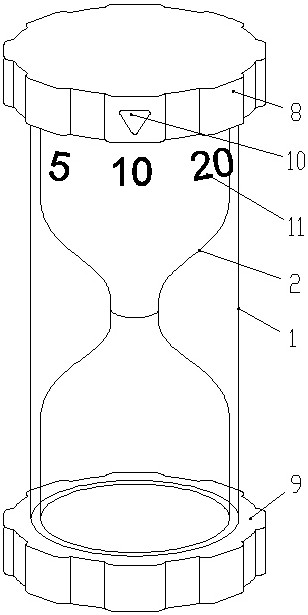 一種可調(diào)時(shí)沙漏計(jì)時(shí)器的制作方法