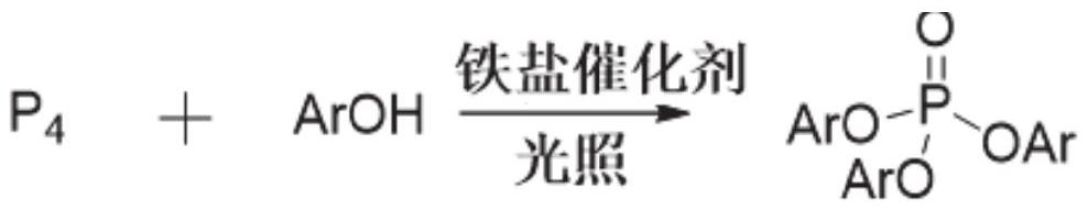 一种光反应催化由白磷制备的三芳基磷酸酯及其制备方法和应用与流程