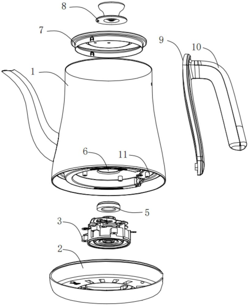 一種具有隱藏出水接頭的底部上水結構的制作方法