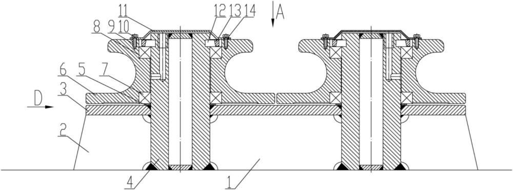 一種具有承受上、下推力的船用雙滾輪導纜器及裝配使用方法與流程