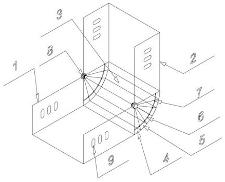 一種可調(diào)節(jié)的多功能橋架彎頭的制作方法