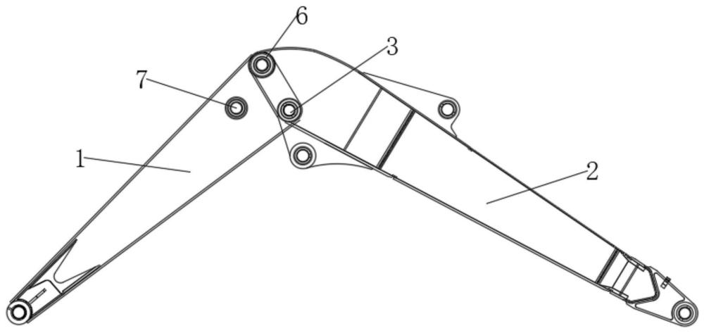 一種組合式挖掘機(jī)大臂結(jié)構(gòu)的制作方法