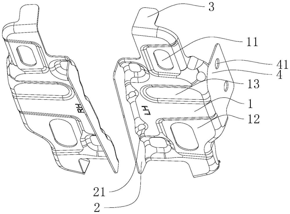 一種汽車A柱上支撐板及其成型模具的制作方法