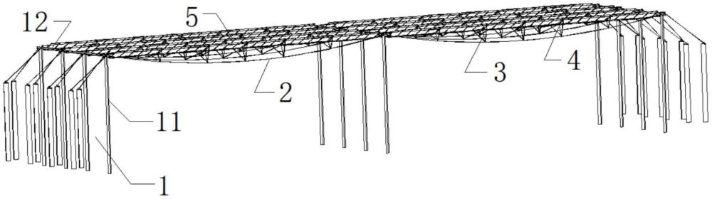 一種高空大跨度太陽能光伏板柔性安裝系統的制作方法