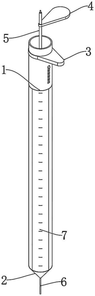 一次性使用微創(chuàng)擴(kuò)張?zhí)准? /><br/><p>本技術(shù)屬于排序機(jī)，具體涉及一次性使用微創(chuàng)擴(kuò)張?zhí)准?/p><p><br/><b>背景技術(shù)：</b><br/></p><p>1、市面現(xiàn)有的一次性使用微創(chuàng)擴(kuò)張?zhí)准芍睆讲煌臄U(kuò)張器所組成，在微創(chuàng)手術(shù)中，擴(kuò)張?zhí)准饕糜谧匀磺换蚪M織的擴(kuò)張；易于放置操作通道及相關(guān)手術(shù)器械如內(nèi)窺鏡等進(jìn)入裝置。</p><p>2、而目前，現(xiàn)有技術(shù)的擴(kuò)張器，從小管徑擴(kuò)至大管徑，則需要反復(fù)插拔來實(shí)現(xiàn)擴(kuò)張，而在插拔過程中可能會存在導(dǎo)絲移位甚至脫出的情況，一旦導(dǎo)絲移位或脫出，所以就需要重新調(diào)整導(dǎo)絲位置甚至進(jìn)行重新穿刺，嚴(yán)重影響患者的手術(shù)安全性及效率。</p><br/><p><b>技術(shù)實(shí)現(xiàn)思路</b></p><p>1、本實(shí)用新型的目的在于提供一種一次性使用微創(chuàng)擴(kuò)張?zhí)准?，采用本?shí)用新型后，可以避免導(dǎo)絲移位或脫出。</p><p>2、本申請中其技術(shù)方案如下：</p><p>3、一次性使用微創(chuàng)擴(kuò)張?zhí)准?，包括套管，所述套管的底部四周設(shè)有多組擴(kuò)張架，所述套管內(nèi)滑動連接有推管，所述推管內(nèi)滑動連接有導(dǎo)絲管，所述推管的底部固定連接有推套，所述推套的外部鉸接有多組連桿，所述連桿的一端與擴(kuò)張架鉸接。</p><p>4、在其中一個(gè)實(shí)施例中，所述導(dǎo)絲管的外部還固定連接有滑套，所述滑套中滑動連接有推桿，所述推桿的一端與擴(kuò)張架固定連接。</p><p>5、在其中一個(gè)實(shí)施例中，所述導(dǎo)絲管的底側(cè)固定連接有錐形頭，所述推桿的外部套設(shè)有第二彈簧，所述第二彈簧的兩端分別與滑套以及擴(kuò)張架固定連接。</p><p>6、在其中一個(gè)實(shí)施例中，所述推套的外部固定連接有多組第一鉸接座，所述擴(kuò)張架的內(nèi)壁固定連接有第二鉸接座，所述連桿的兩端分別與第一鉸接座以及第二鉸接座鉸接。</p><p>7、在其中一個(gè)實(shí)施例中，所述推桿的外部固定連接有至少一個(gè)導(dǎo)向桿，所述導(dǎo)向桿的外部套設(shè)有定位管，所述套管的外部對應(yīng)的定位管的位置設(shè)有通孔，所述定位管的一端延伸至通孔內(nèi)，所述導(dǎo)向桿的外部套設(shè)有第一彈簧，所述第一彈簧的兩端分別與定位管以及推管固定連接。</p><p>8、在其中一個(gè)實(shí)施例中，所述擴(kuò)張架為弧形結(jié)構(gòu)或方形結(jié)構(gòu)中的一種，且所述擴(kuò)張架的底部與錐形頭抵觸。</p><p>9、在其中一個(gè)實(shí)施例中，所述通孔的內(nèi)頂壁和底壁均設(shè)置為弧形槽或斜槽，所述定位管延伸至通孔外部的一端為球狀結(jié)構(gòu)。</p><p>10、在其中一個(gè)實(shí)施例中，所述套管的外部固定連接有第一手柄，所述推桿的外部連接有第二手柄，所述第二手柄轉(zhuǎn)動連接在推管的外部。</p><p>11、在其中一個(gè)實(shí)施例中，所述推管延伸至套管的頂部上方，且所述推管延伸至套管外部后高出套管的頂部三厘米至五厘米，所述導(dǎo)絲管延伸至推管的頂部上方。</p><p>12、在其中一個(gè)實(shí)施例中，所述定位管為管狀、板狀中的一種，所述通孔為方形或圓形結(jié)構(gòu)中的一種，所述定位管延伸至通孔外部一毫米至五毫米。</p><p>13、本實(shí)用新型所提供的技術(shù)方案具有以下的優(yōu)點(diǎn)及效果：本實(shí)用新型中，使用本套件穿刺后，向下按壓推管，推管推動推套向下運(yùn)動，推套對擴(kuò)張架進(jìn)行推動，從而讓擴(kuò)張架得以擴(kuò)張打開，越向下運(yùn)動，所以擴(kuò)張架打開的范圍越大，能夠?qū)崿F(xiàn)逐級緩慢擴(kuò)張，從而可以一定程度上避免傳統(tǒng)的微創(chuàng)擴(kuò)張?zhí)准磸?fù)用擴(kuò)張器進(jìn)出導(dǎo)絲導(dǎo)致的導(dǎo)絲移位或脫出，進(jìn)而提高手術(shù)安全性及手術(shù)效率。</p><br/><br><b>技術(shù)特征：</b><br/><p>1.一次性使用微創(chuàng)擴(kuò)張?zhí)准?，其特征在于，包括套管，所述套管的底部四周設(shè)有多組擴(kuò)張架，所述套管內(nèi)滑動連接有推管，所述推管內(nèi)滑動連接有導(dǎo)絲管，所述推管的底部固定連接有推套，所述推套的外部鉸接有多組連桿，所述連桿的一端與擴(kuò)張架鉸接。</p><p>2.如權(quán)利要求1所述的一次性使用微創(chuàng)擴(kuò)張?zhí)准涮卣髟谟?，所述?dǎo)絲管的外部還固定連接有滑套，所述滑套中滑動連接有推桿，所述推桿的一端與擴(kuò)張架固定連接。</p><p>3.如權(quán)利要求2所述的一次性使用微創(chuàng)擴(kuò)張?zhí)准涮卣髟谟?，所述?dǎo)絲管的底側(cè)固定連接有錐形頭，所述推桿的外部套設(shè)有第二彈簧，所述第二彈簧的兩端分別與滑套以及擴(kuò)張架固定連接。</p><p>4.如權(quán)利要求3所述的一次性使用微創(chuàng)擴(kuò)張?zhí)准?，其特征在于，所述推套的外部固定連接有多組第一鉸接座，所述擴(kuò)張架的內(nèi)壁固定連接有第二鉸接座，所述連桿的兩端分別與第一鉸接座以及第二鉸接座鉸接。</p><p>5.如權(quán)利要求4所述的一次性使用微創(chuàng)擴(kuò)張?zhí)准?，其特征在于，所述推桿的外部固定連接有至少一個(gè)導(dǎo)向桿，所述導(dǎo)向桿的外部套設(shè)有定位管，所述套管的外部對應(yīng)的定位管的位置設(shè)有通孔，所述定位管的一端延伸至通孔內(nèi)，所述導(dǎo)向桿的外部套設(shè)有第一彈簧，所述第一彈簧的兩端分別與定位管以及推管固定連接。</p><p>6.如權(quán)利要求1至5任意一項(xiàng)所述的一次性使用微創(chuàng)擴(kuò)張?zhí)准?，其特征在于，所述擴(kuò)張架為弧形結(jié)構(gòu)或方形結(jié)構(gòu)中的一種，且所述擴(kuò)張架的底部與錐形頭抵觸。</p><p>7.如權(quán)利要求5所述的一次性使用微創(chuàng)擴(kuò)張?zhí)准?，其特征在于，所述通孔的?nèi)頂壁和底壁均設(shè)置為弧形槽或斜槽，所述定位管延伸至通孔外部的一端為球狀結(jié)構(gòu)。</p><p>8.如權(quán)利要求7所述的一次性使用微創(chuàng)擴(kuò)張?zhí)准?，其特征在于，所述套管的外部固定連接有第一手柄，所述推桿的外部連接有第二手柄，所述第二手柄轉(zhuǎn)動連接在推管的外部。</p><p>9.如權(quán)利要求8所述的一次性使用微創(chuàng)擴(kuò)張?zhí)准?，其特征在于，所述推管延伸至套管的頂部上方，且所述推管延伸至套管外部后高出套管的頂部三厘米至五厘米，所述?dǎo)絲管延伸至推管的頂部上方。</p><p>10.如權(quán)利要求9所述的一次性使用微創(chuàng)擴(kuò)張?zhí)准?，其特征在于，所述定位管為管狀、板狀中的一種，所述通孔為方形或圓形結(jié)構(gòu)中的一種，所述定位管延伸至通孔外部一毫米至五毫米。</p><br/><b>技術(shù)總結(jié)</b><br>本技術(shù)公開了一次性使用微創(chuàng)擴(kuò)張?zhí)准?，包括套管，所述套管的底部四周設(shè)有多組擴(kuò)張架，所述套管內(nèi)滑動連接有推管，所述推管內(nèi)滑動連接有導(dǎo)絲管，所述推管的底部固定連接有推套，所述推套的外部鉸接有多組連桿，所述連桿的一端與擴(kuò)張架鉸接，使用本套件穿刺后，向下按壓推管，推管推動推套向下運(yùn)動，推套對擴(kuò)張架進(jìn)行推動，從而讓擴(kuò)張架得以擴(kuò)張打開，越向下運(yùn)動，所以擴(kuò)張架打開的范圍越大，能夠?qū)崿F(xiàn)逐級緩慢擴(kuò)張，避免導(dǎo)絲移位或脫出，進(jìn)而提高手術(shù)安全性及手術(shù)效率。<br/><br/><b>技術(shù)研發(fā)人員：</b>許金陽,陳宇森,蔣小峰<br/><b>受保護(hù)的技術(shù)使用者：</b>廣州醫(yī)科大學(xué)附屬第二醫(yī)院<br/><b>技術(shù)研發(fā)日：</b>20231206<br/><b>技術(shù)公布日：</b>2024/10/21
                        </div>
                        </div>
                        <div   id=